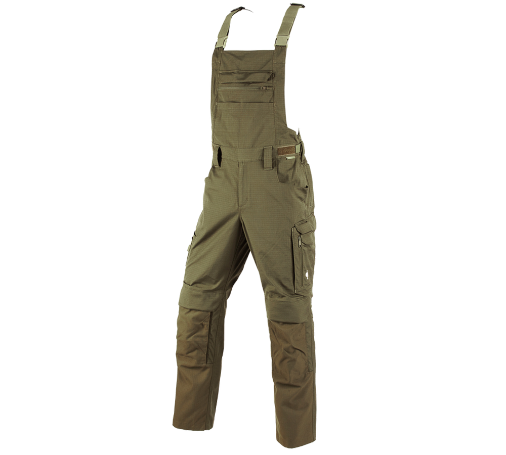 Pracovné nohavice: Nohavice s náprsenkou e.s.concrete solid + bahenná zelená