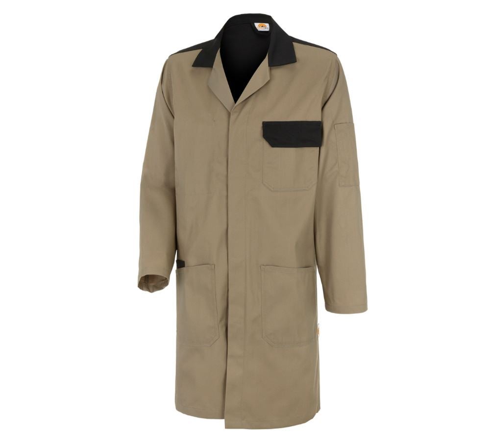 Pracovné plášte: Pracovný kabát STONEKIT Odense + kaki/čierna