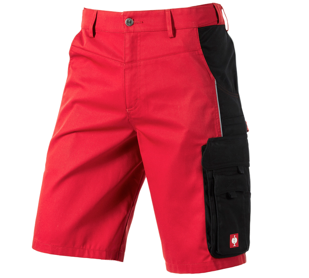 Pracovné nohavice: Šortky e.s.active + červená/čierna