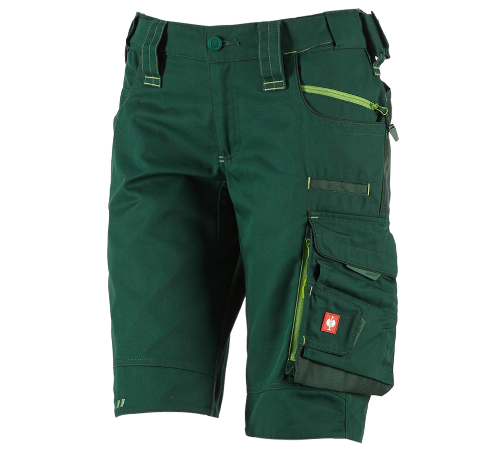 Pracovné nohavice: Šortky e.s.motion 2020, dámske + zelená/morská zelená