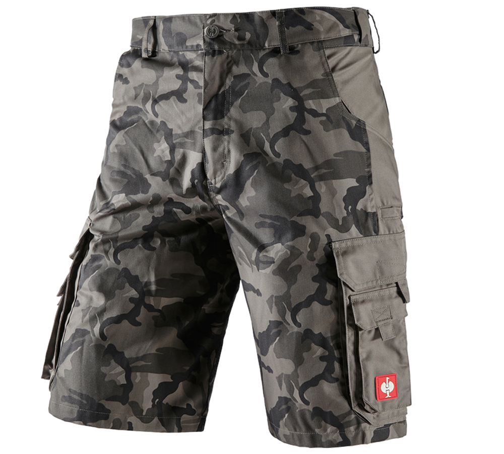 Pracovné nohavice: Šortky e.s.camouflage + camouflage kamenná sivá