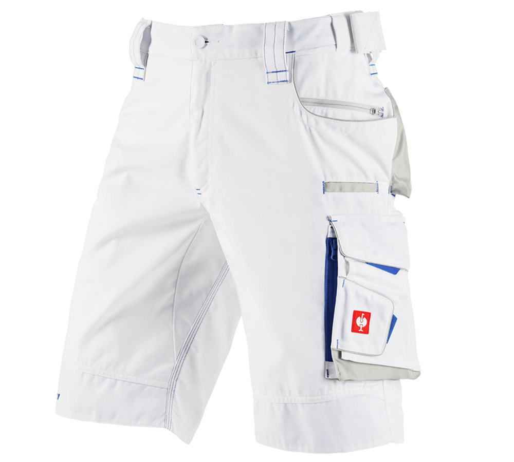 Pracovné nohavice: Šortky e.s.motion 2020 + biela/enciánová modrá