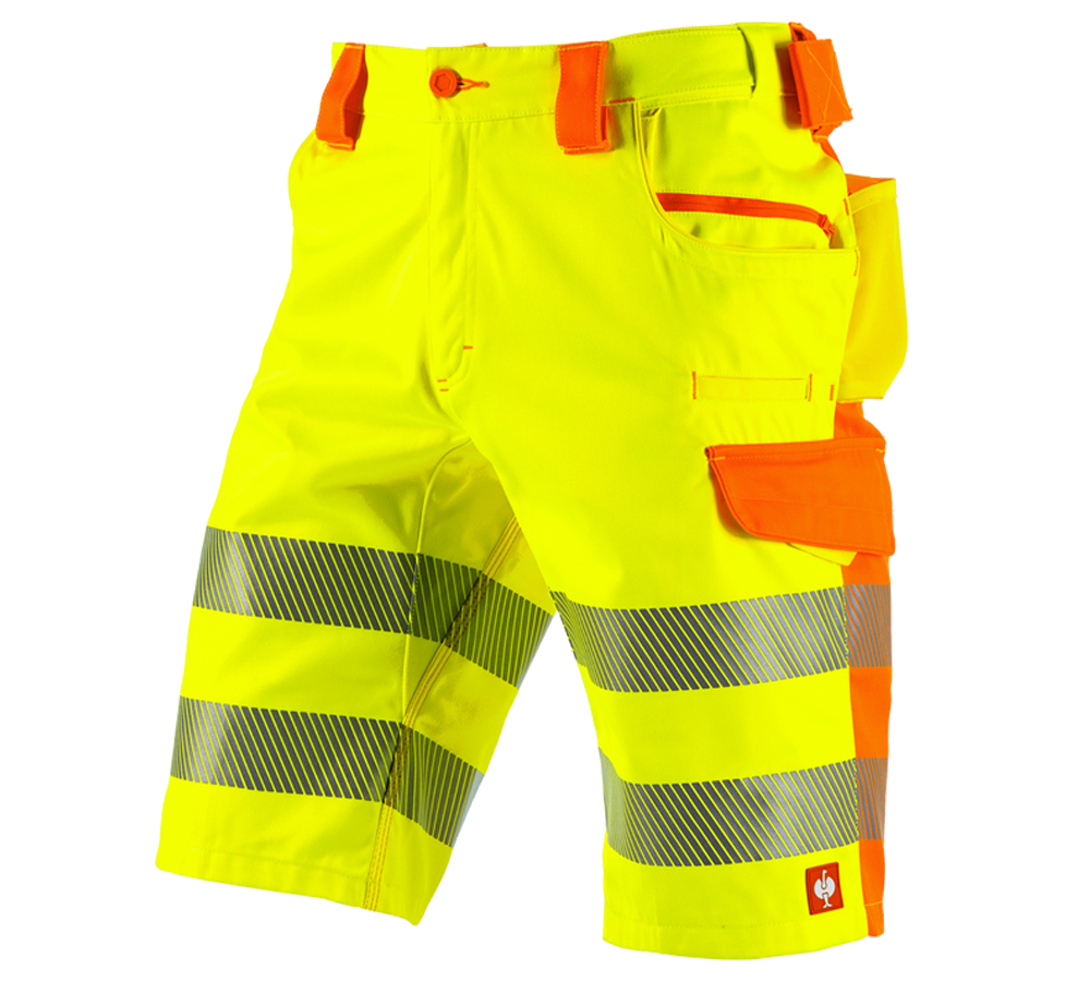 Pracovné nohavice: Reflexné šortky e.s.motion 2020 + výstražná žltá/výstražná oranžová
