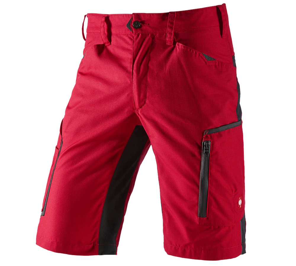 Pracovné nohavice: Šortky e.s.vision, pánske + červená/čierna