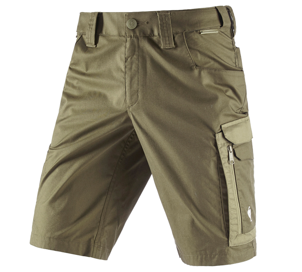 Pracovné nohavice: Šortky e.s.concrete light + bahenná zelená/kavyľová zelená