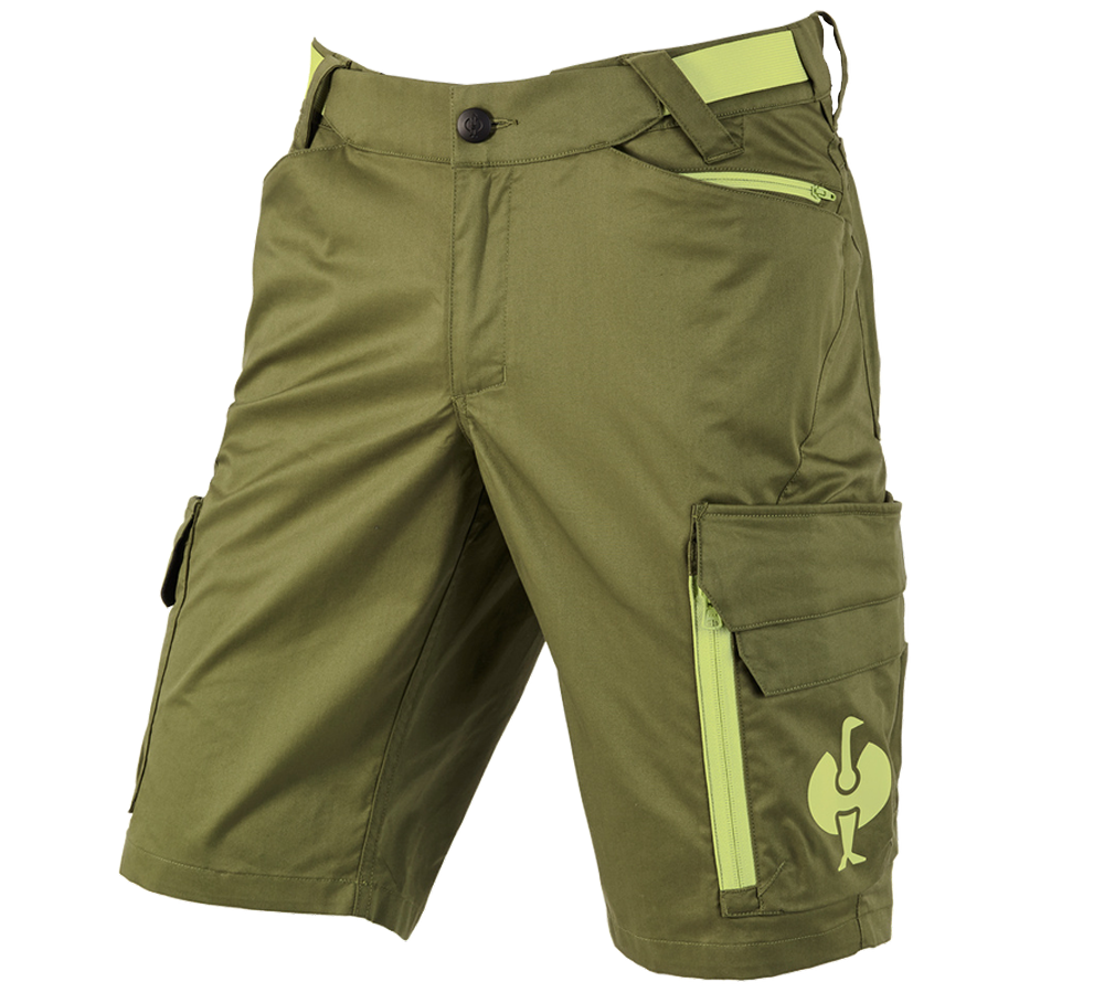 Pracovné nohavice: Šortky e.s.trail + borievkovo zelená/limetkovo zelená