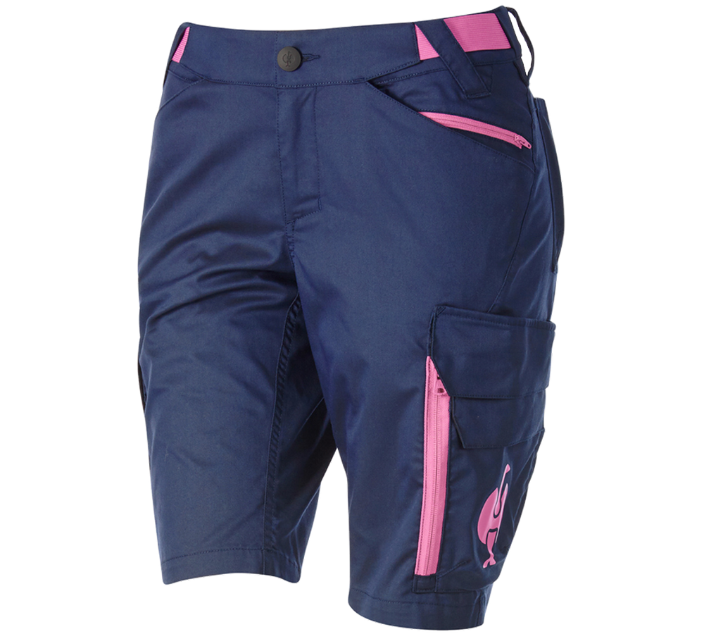 Pracovné nohavice: Šortky e.s.trail, dámske + tmavomodrá/ružová tara