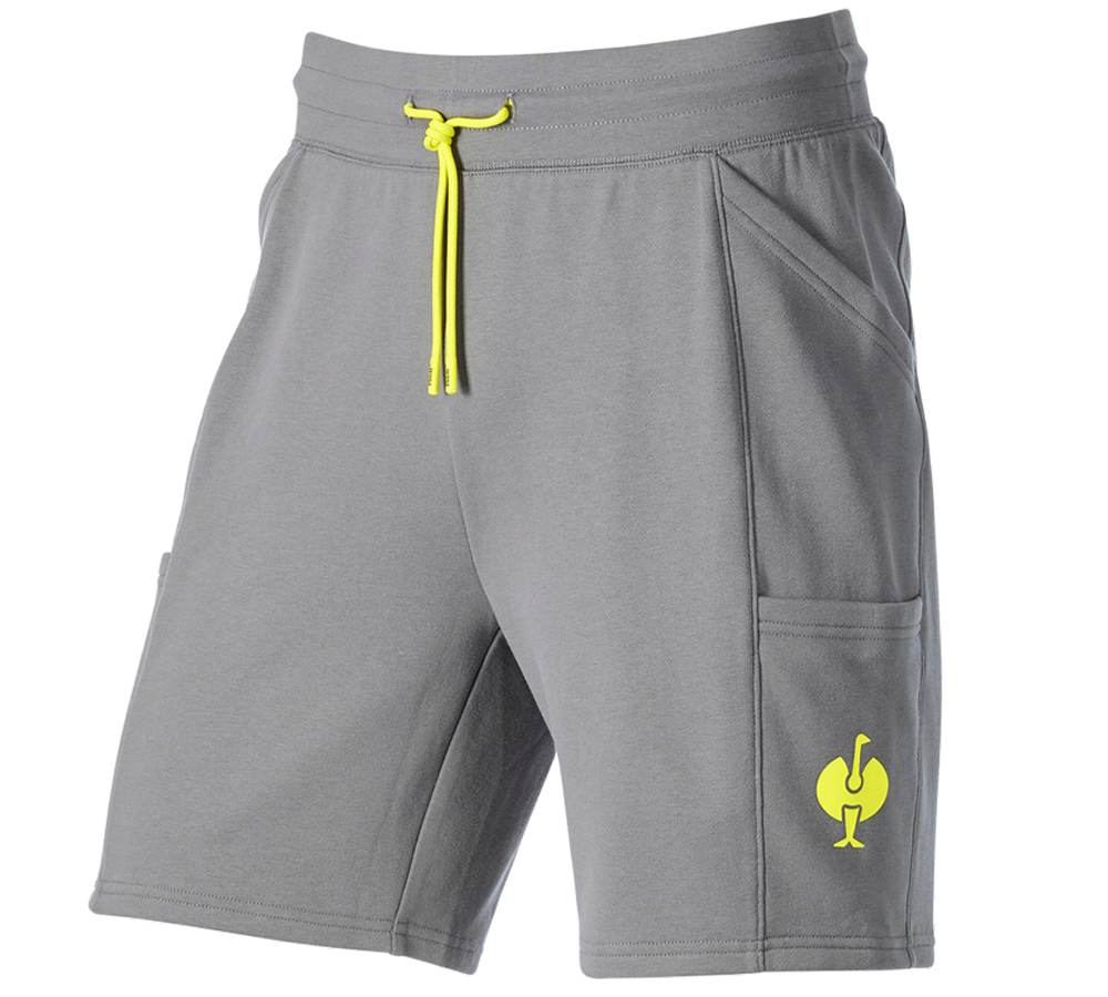 Pracovné nohavice: Teplákové šortky light e.s.trail + čadičovo sivá/acidová žltá