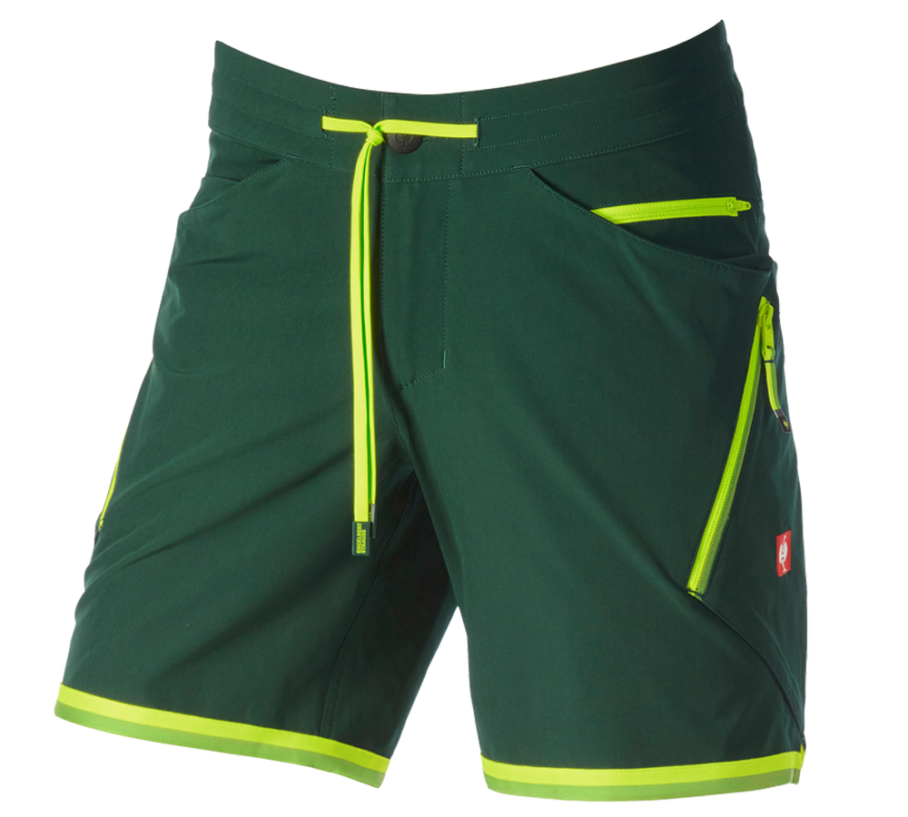 Pracovné nohavice: Šortky e.s.ambition + zelená/výstražná žltá
