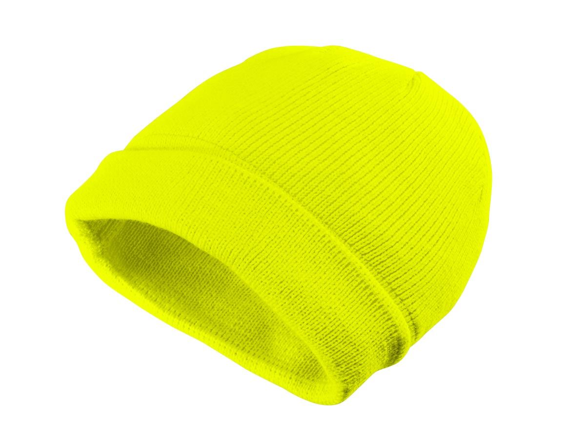 Doplnky: Zimná štrikovaná čapica Neon + žltá