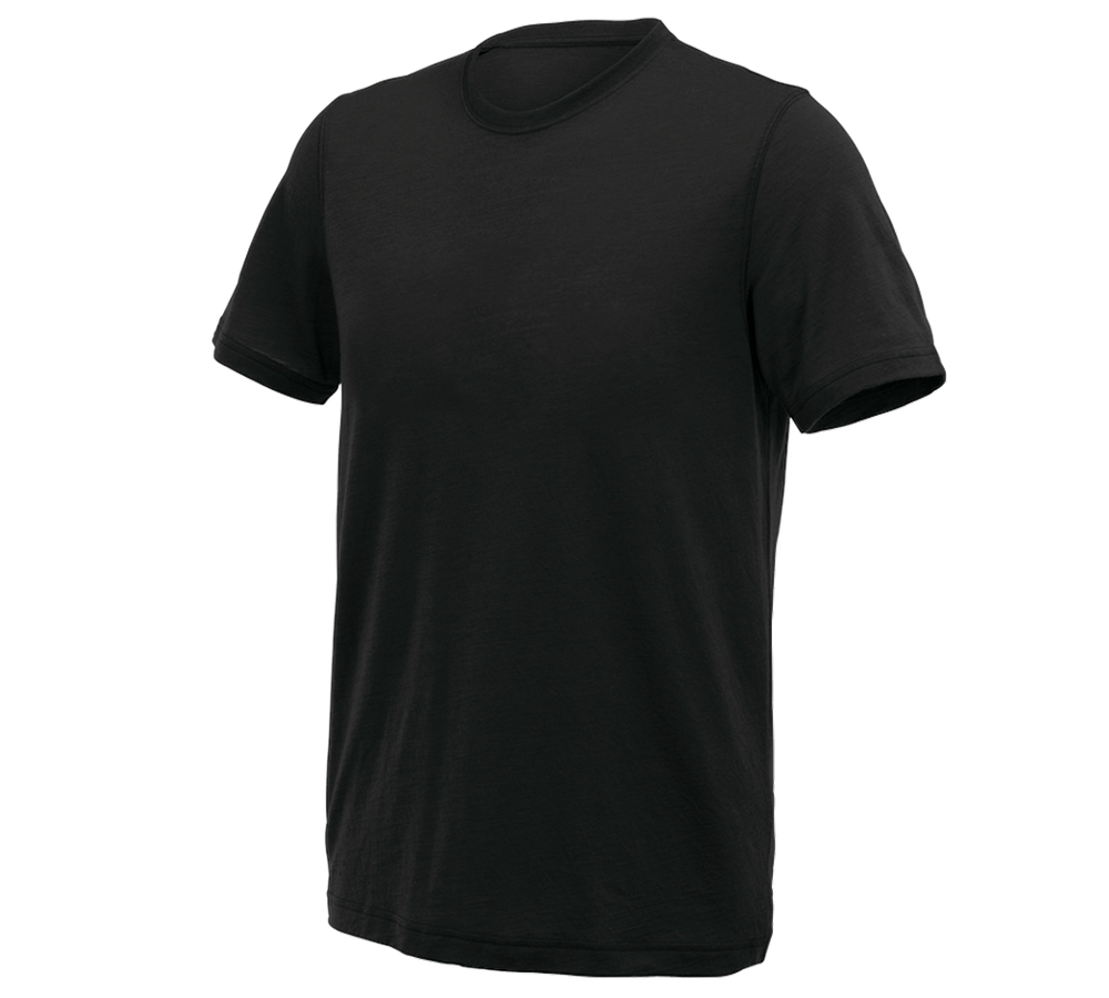 Tričká, pulóvre a košele: Tričko e.s. merino light + čierna