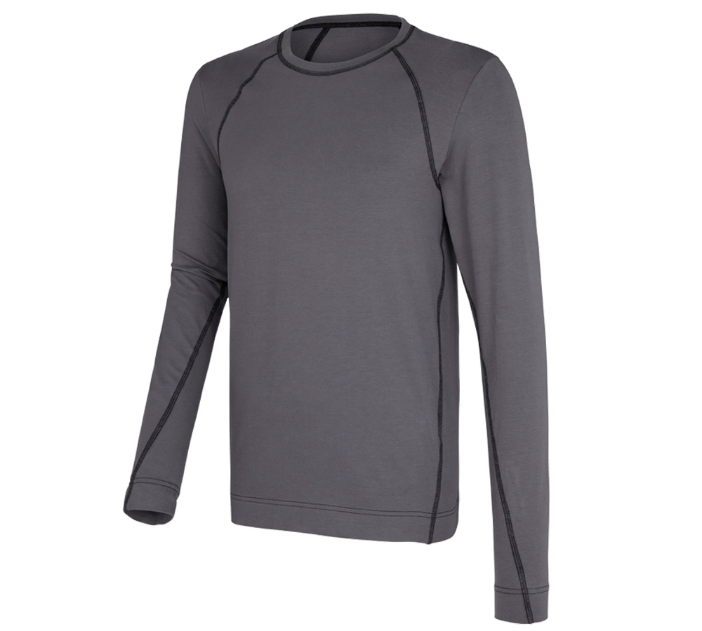 Spodná bielizeň | Termo oblečenie: Tričko s dlhým rukávom e.s. cotton stretch + cementová