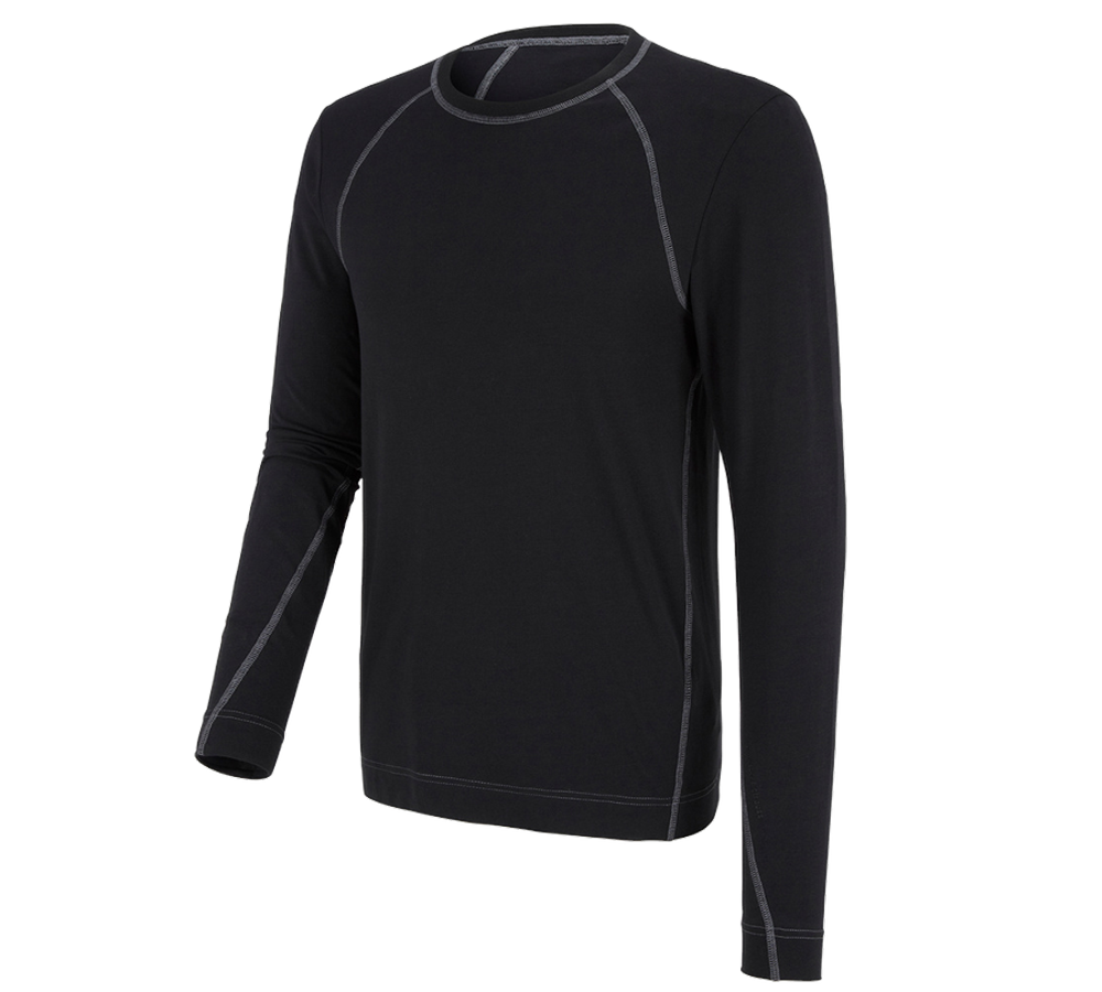 Studená: Tričko s dlhým rukávom e.s. cotton stretch + čierna