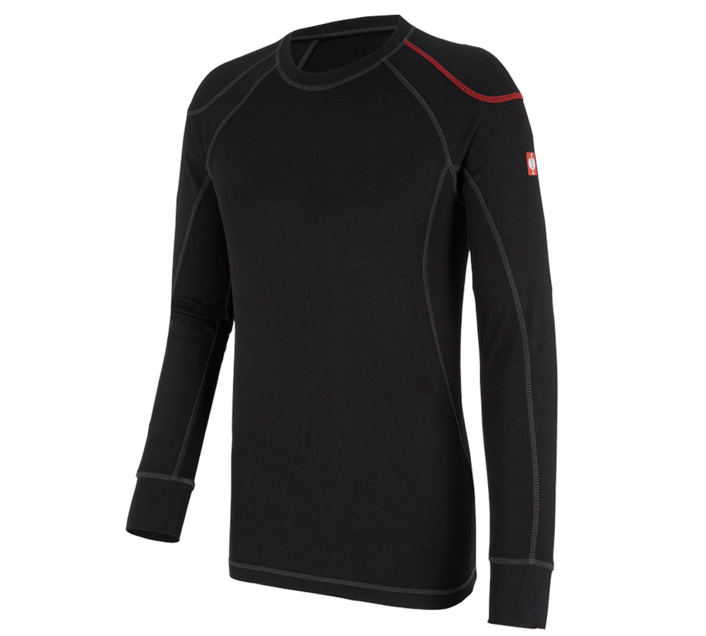 Spodná bielizeň | Termo oblečenie: Funkčné tričko s dlhým rukávom e.s. basis-warm + čierna