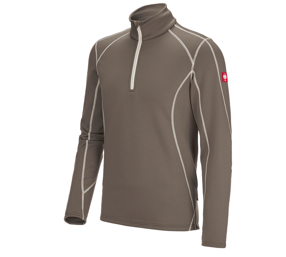 Tričká, pulóvre a košele: Funkčný sveter thermo stretch e.s.motion 2020 + kamenná/sádrová