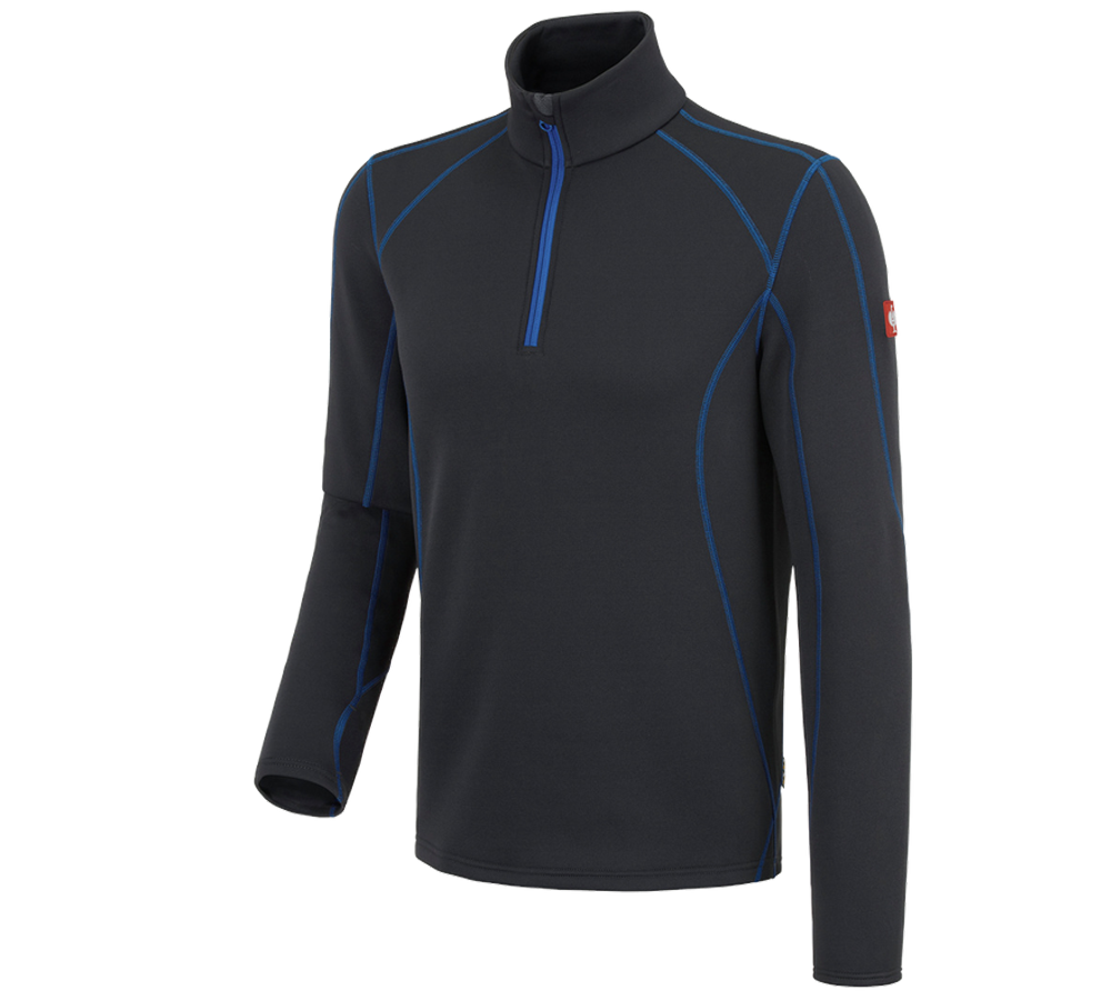 Tričká, pulóvre a košele: Funkčný sveter thermo stretch e.s.motion 2020 + grafitová/enciánová modrá