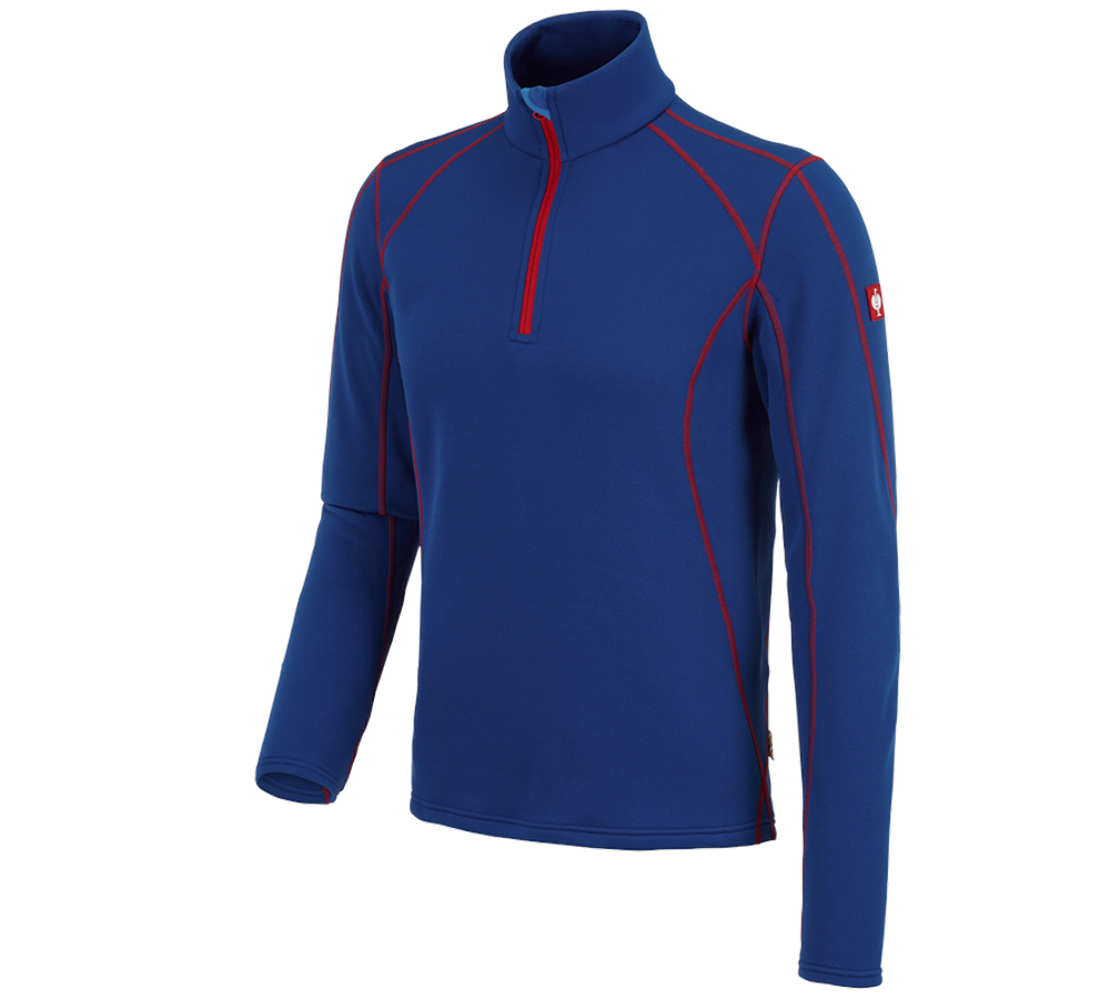 Tričká, pulóvre a košele: Funkčný sveter thermo stretch e.s.motion 2020 + nevadzovo modrá/ohnivá červená