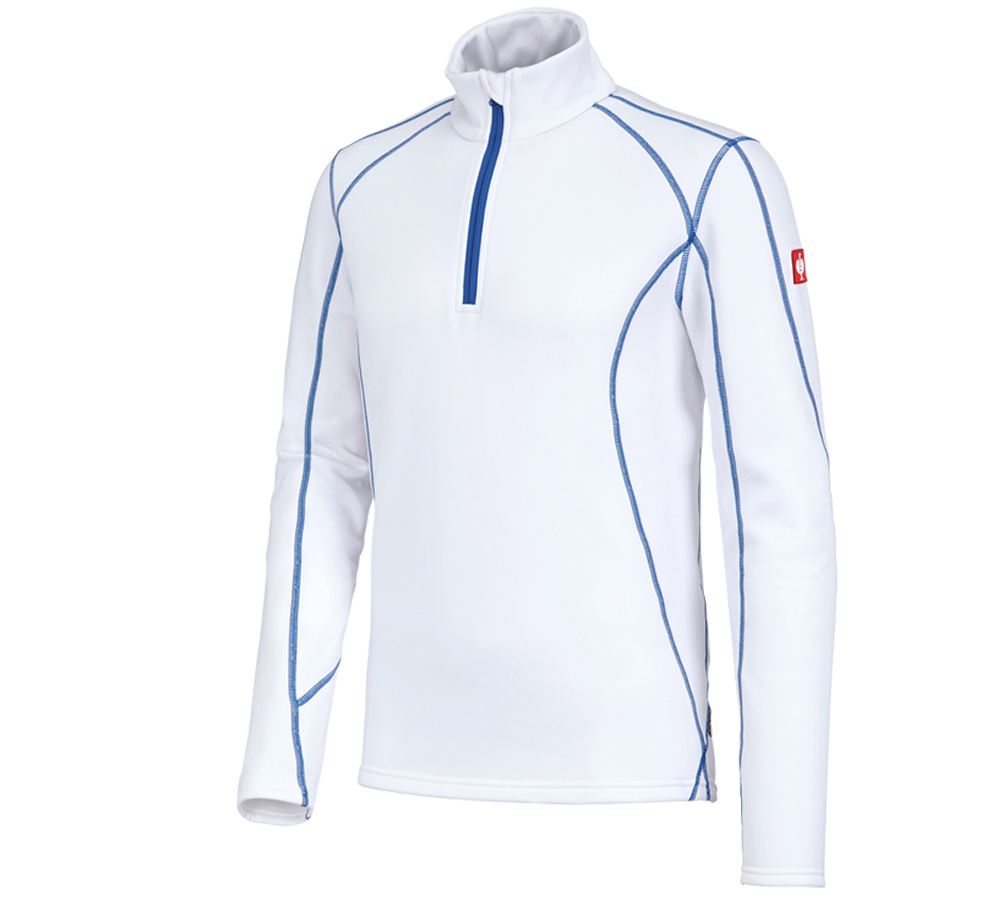 Tričká, pulóvre a košele: Funkčný sveter thermo stretch e.s.motion 2020 + biela/enciánová modrá