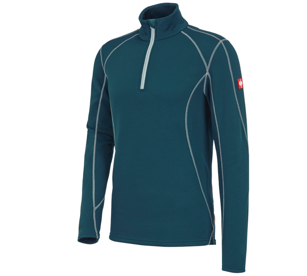 Tričká, pulóvre a košele: Funkčný sveter thermo stretch e.s.motion 2020 + morská modrá/platinová