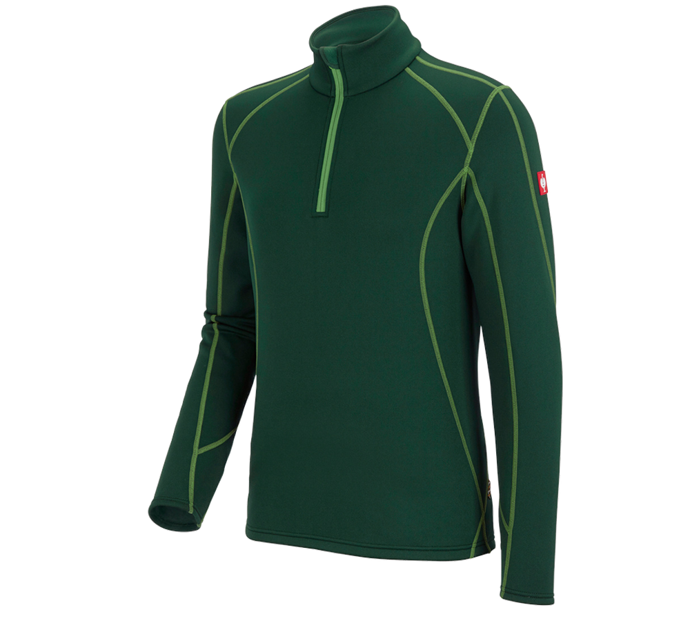 Tričká, pulóvre a košele: Funkčný sveter thermo stretch e.s.motion 2020 + zelená/morská zelená