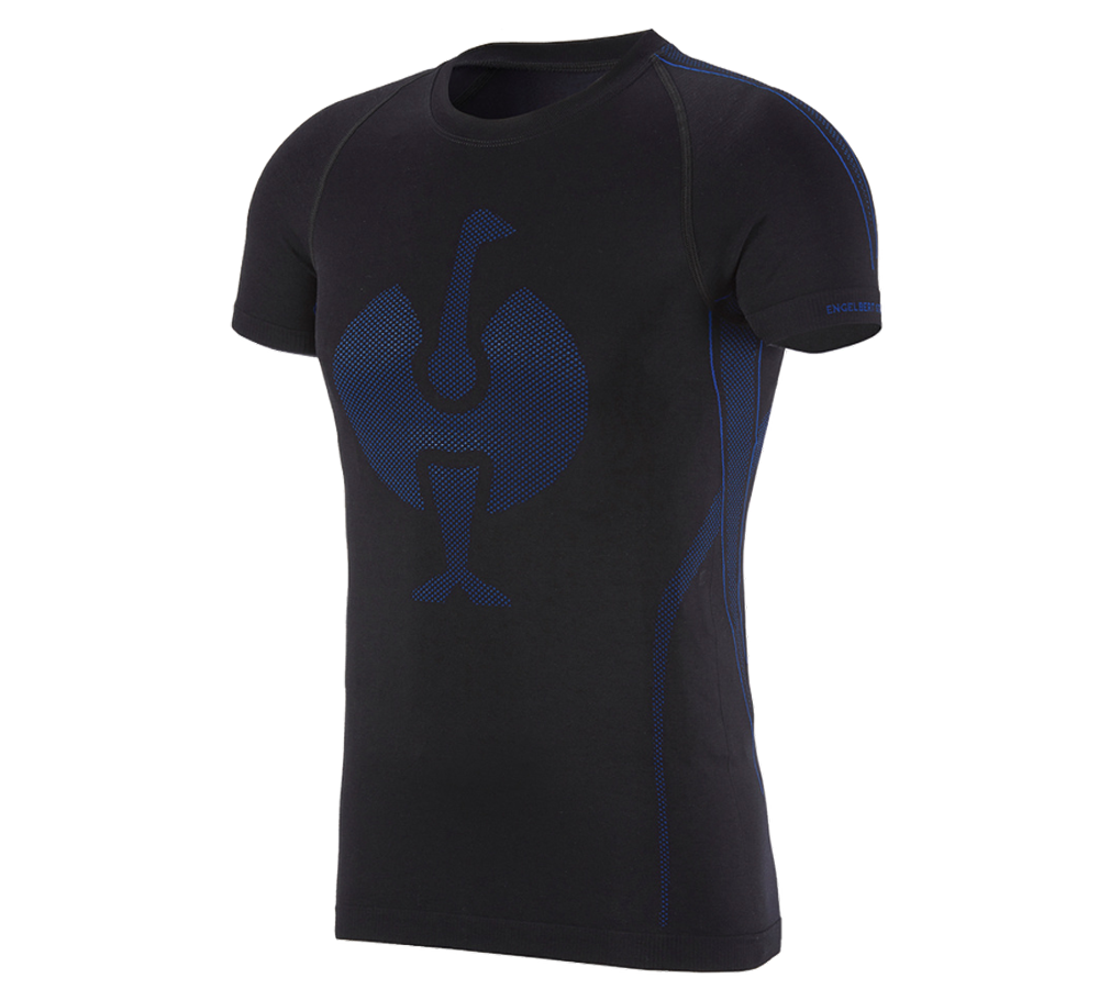 Spodná bielizeň | Termo oblečenie: e.s. Funkčné tričko seamless - warm + čierna/enciánová modrá