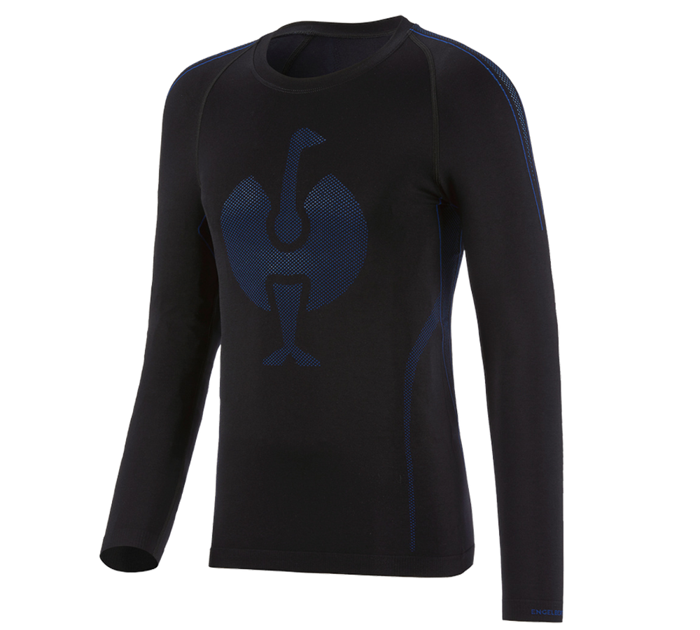 Spodná bielizeň | Termo oblečenie: e.s. Funkčné tričko s dlhým rukávom seamless-warm + čierna/enciánová modrá