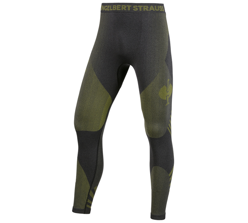 Spodná bielizeň | Termo oblečenie: Funkčné spodky e.s.trail seamless – warm + čierna/acidová žltá