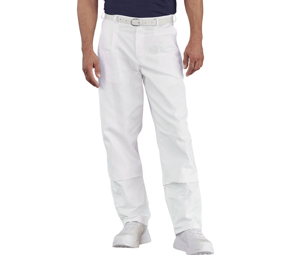 Pracovné nohavice: Pánske pracovné nohavice Christoph + biela