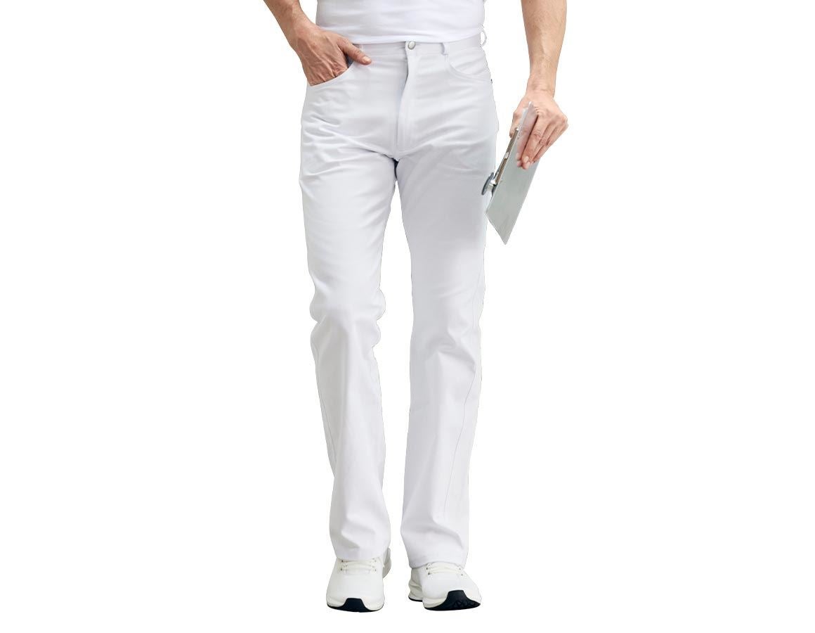 Pracovné nohavice: Pánske džínsy Daniel + biela