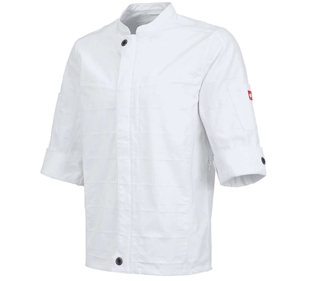 Tričká, pulóvre a košele: Pracovná bunda s krátkym rukávom e.s.fusion,pánska + biela