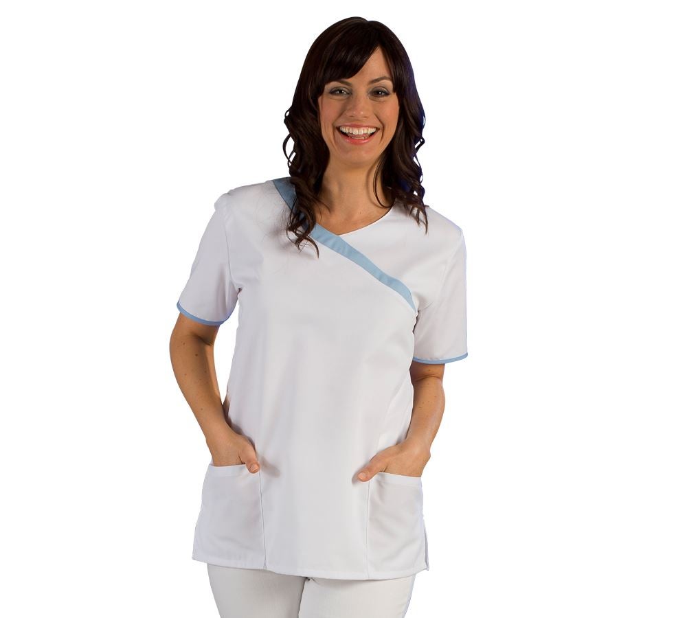 Tričká, pulóvre a košele: Pracovná košeľa Maren + biela/svetlomodrá