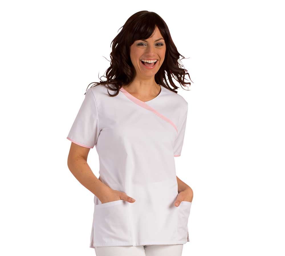 Tričká, pulóvre a košele: Pracovná košeľa Maren + biela/ružová
