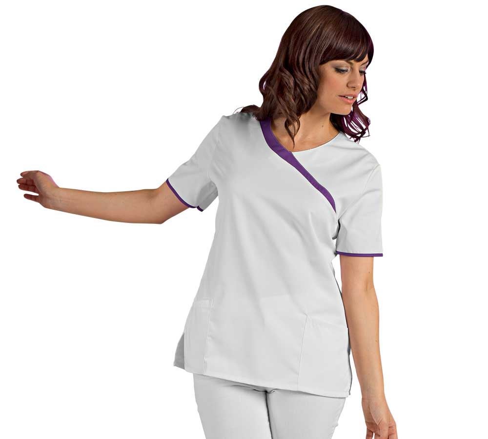 Tričká, pulóvre a košele: Pracovná košeľa Maren + biela/fialová