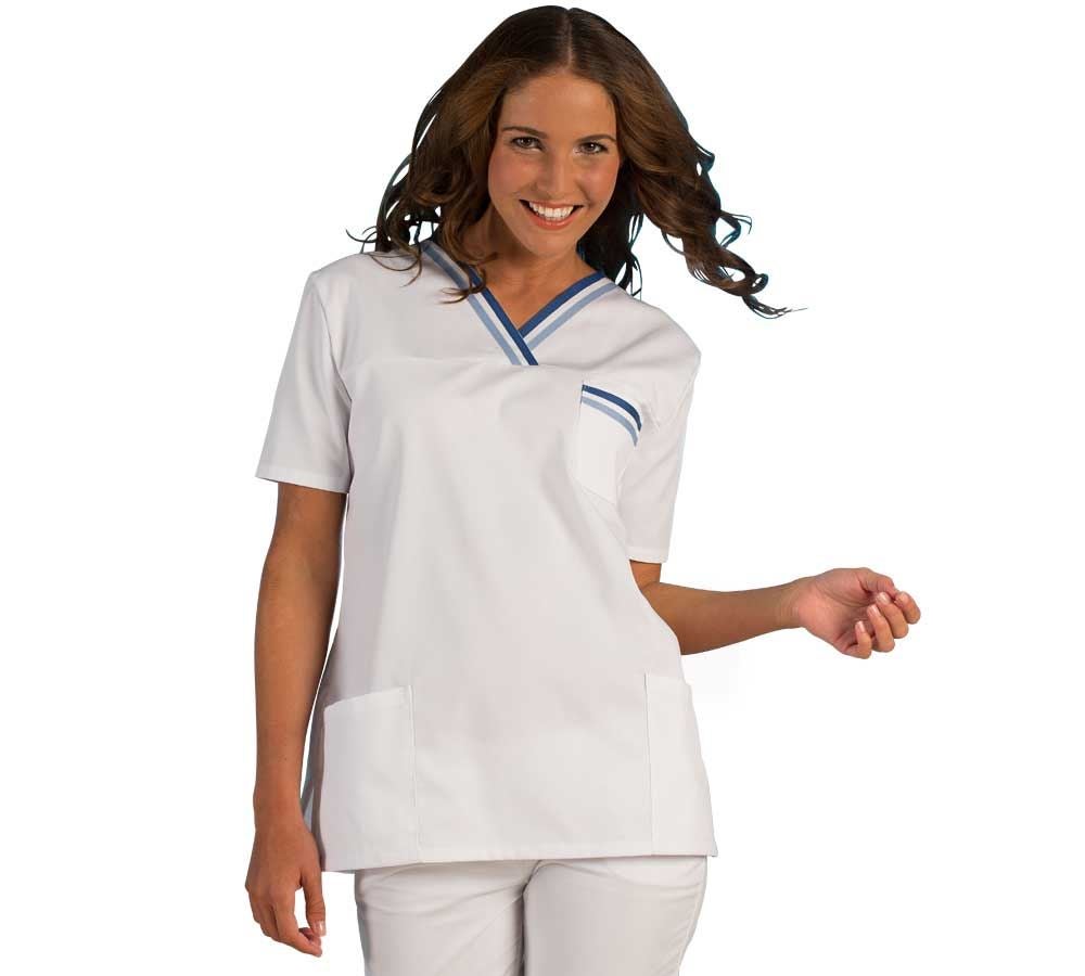 Tričká, pulóvre a košele: Pracovná košeľa Judith + biela/námornícka modrá/svetlomodrá