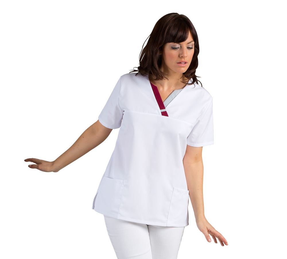 Tričká, pulóvre a košele: Pracovná košeľa Tamara + biela/bordová/sivá