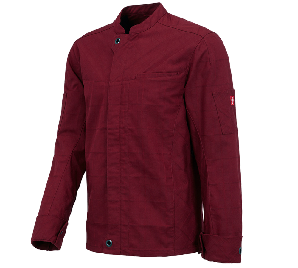 Tričká, pulóvre a košele: Pracovná bunda s dlhým rukávom e.s.fusion, pánska + rubínová
