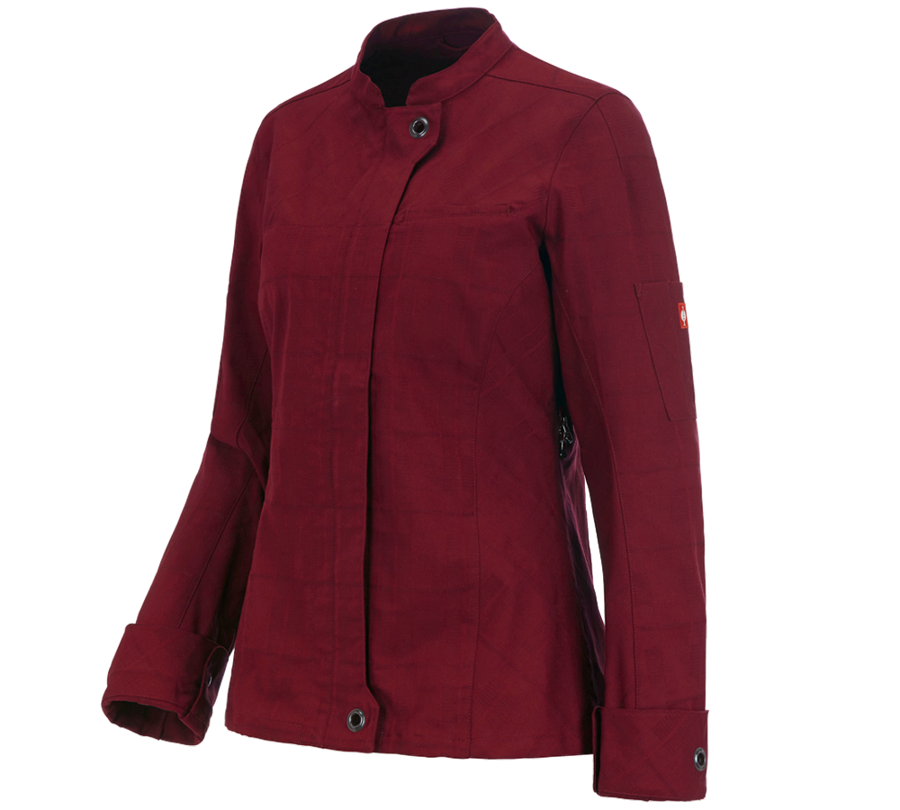 Tričká, pulóvre a košele: Pracovná bunda s dlhým rukávom e.s.fusion, dámska + rubínová