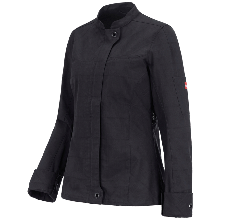 Pracovné bundy: Pracovná bunda s dlhým rukávom e.s.fusion, dámska + čierna
