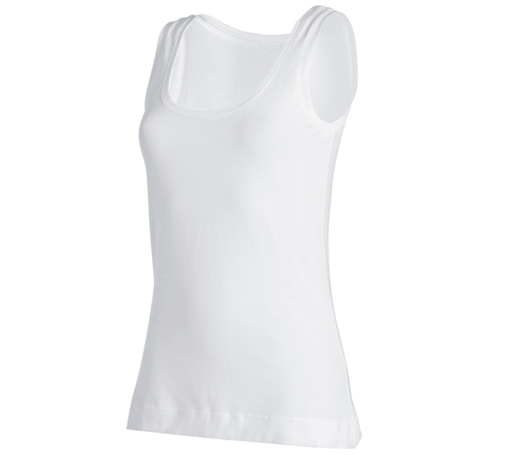 Tričká, pulóvre a košele: Tielko e.s. cotton stretch, dámske + biela