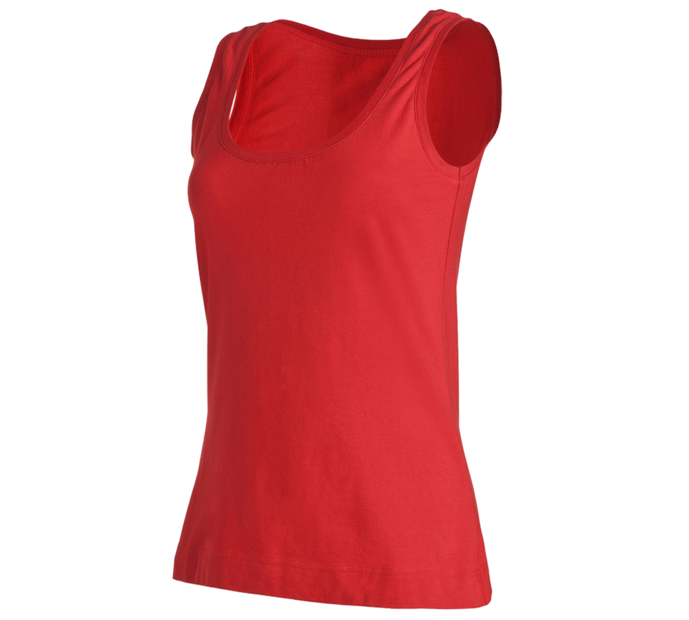 Tričká, pulóvre a košele: Tielko e.s. cotton stretch, dámske + ohnivá červená