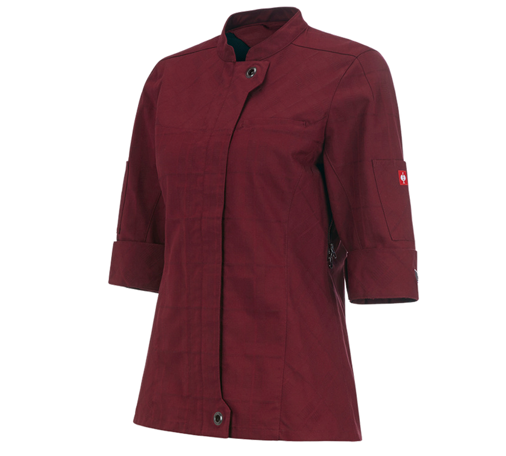 Tričká, pulóvre a košele: Pracovná bunda s 3/4 rukávom e.s.fusion, dámska + rubínová