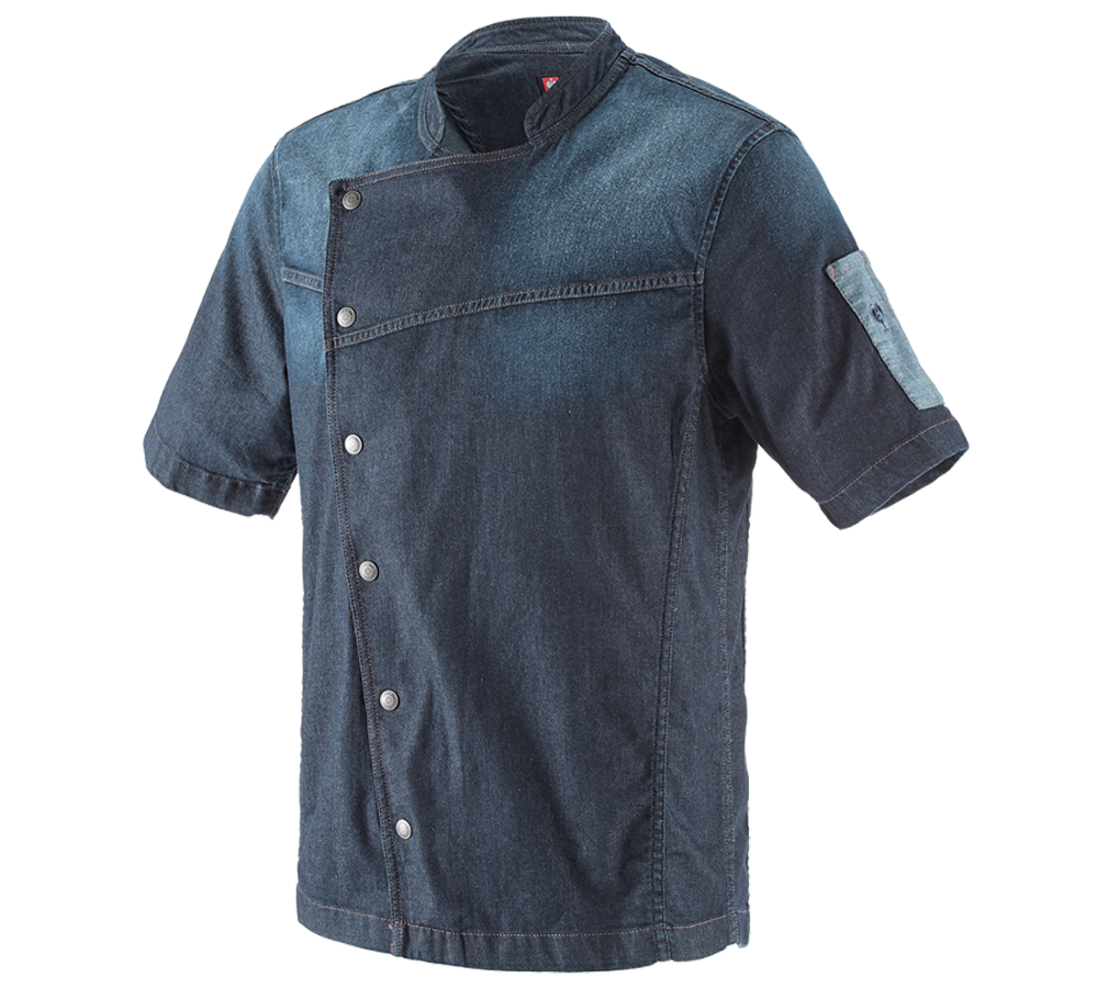 Tričká, pulóvre a košele: Kuchárska bunda denim e.s. + mediumwashed