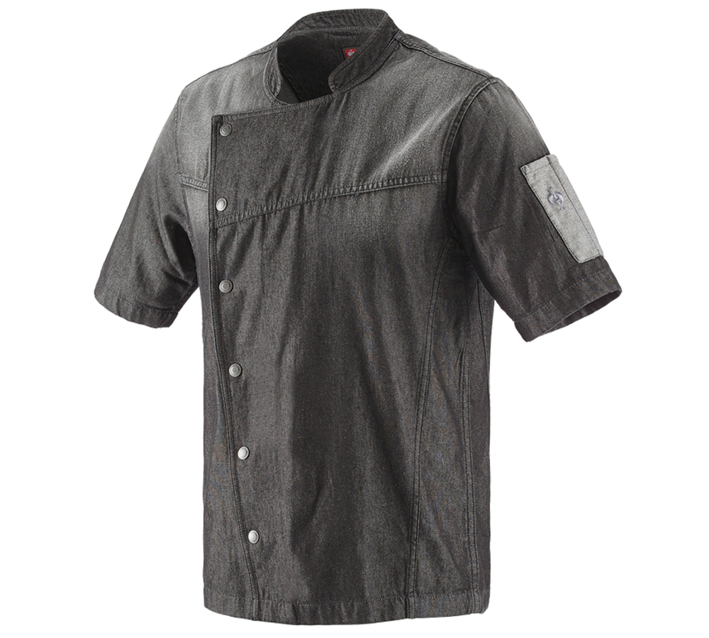 Tričká, pulóvre a košele: Kuchárska bunda denim e.s. + graphitewashed