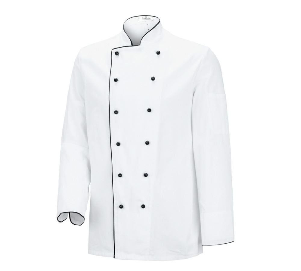 Tričká, pulóvre a košele: Kuchárska bunda Image + biela/čierna