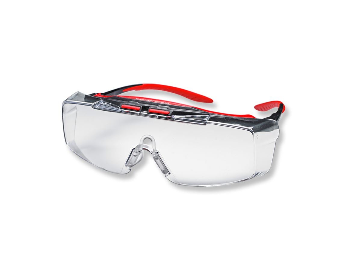 Ochranné okuliare: Ochranné okuliare/horné okuliare e.s. Loras + číra/červená/čierna