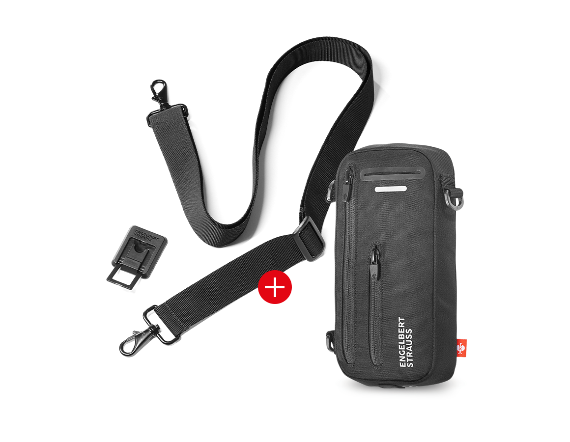 Doplnky: SÚPRAVA: e.s. phone leash + bag + čierna