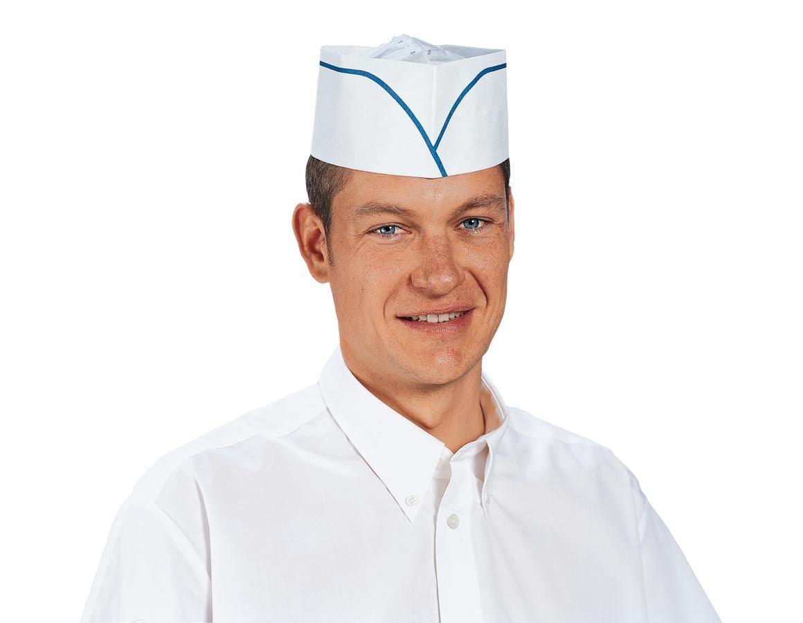 Jednorazové oblečenie: Papierová čiapka + biela/modrá