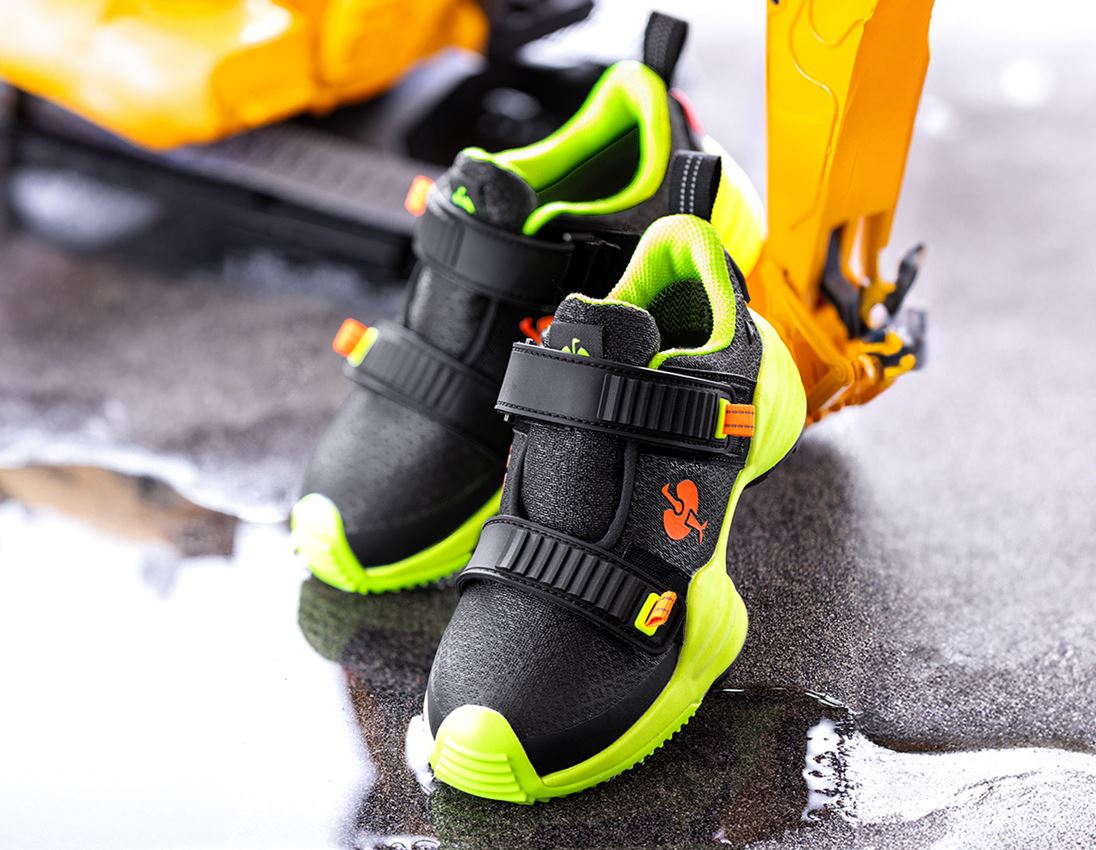 Detská obuv: Viacúčelová obuv e.s. Waza, detská + čierna/výstražná žltá/výstražná oranžová