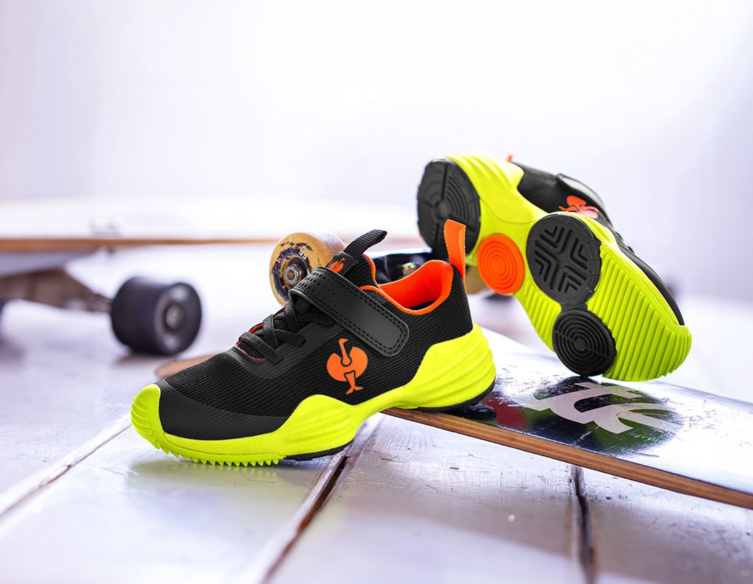 Detská obuv: Viacúčelová obuv e.s. Porto, detská + čierna/výstražná žltá/výstražná oranžová 1