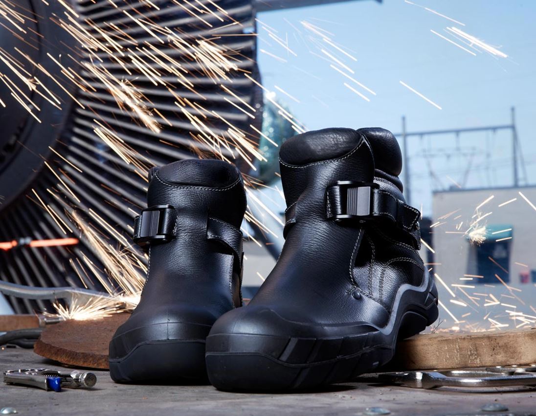 S3: zváračská bezpečnostná obuv e.s. Pleione + čierna